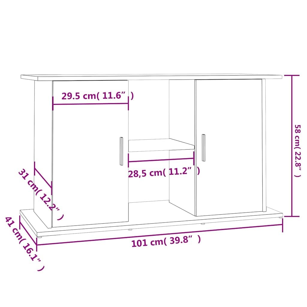 vidaXL Soporte para Acuario de Roble Sonoma 101x41x58 cm de Madera de ingeniería