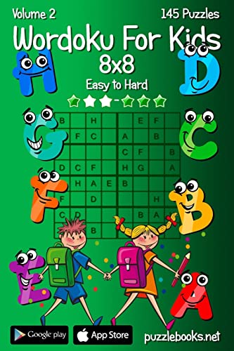 Wordoku For Kids 8x8 - Easy to Hard - Volume 2 - 145 Puzzles