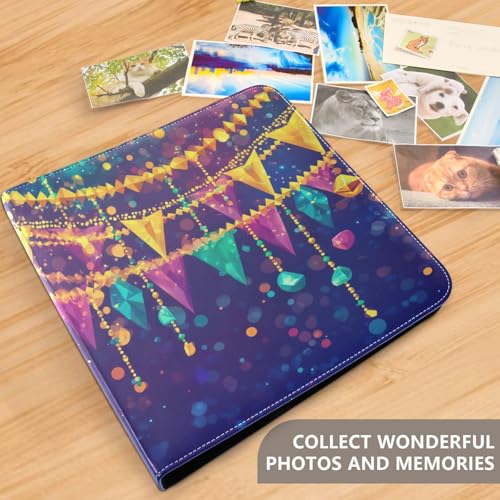 Álbum de Fotos Scrapbook Adhesivo DIY 3 Anillas Mardi Gras Carnival 40 Páginas 8x10 para Recuerdos miniatura 5