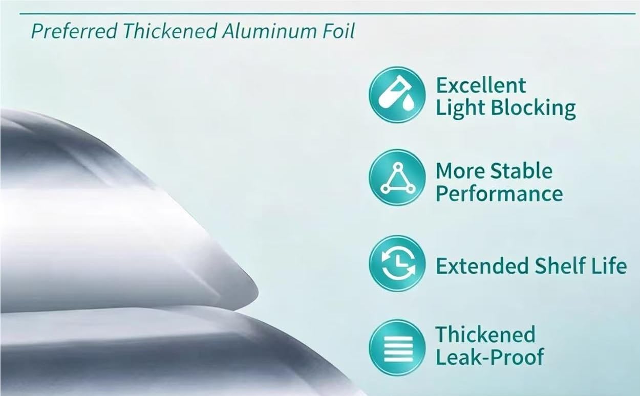 0.1L Aluminum Foil Sampling Bags, 5 Pack
