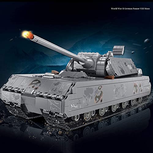 SCZWP8 Panzer Modellbausätze 2127 Teile Deutsch Panzer VIII Maus WW2 Militär Panzer Bausatz Für Kinder Und Erwachsene… – Bild 4