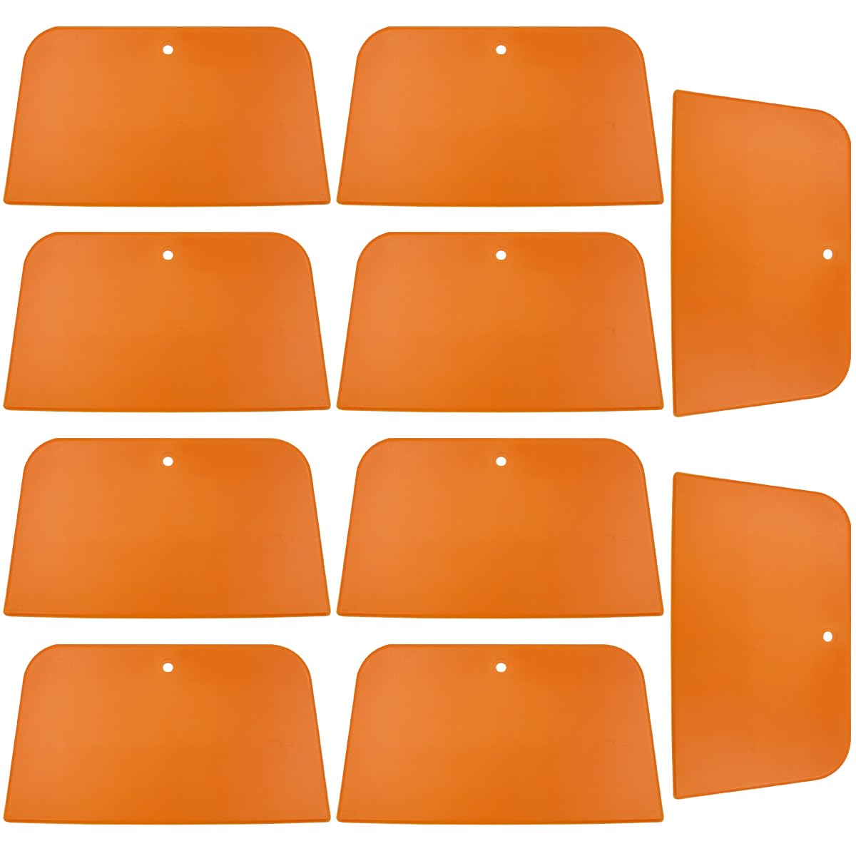 DaKuan Set of 10 Body Filler Spreaders Automotive Body Fillers, 6 Inch Reusable Plastic Spreader for Applying Fillers, Putties, Glazes, Caulks and Paint (yellow)