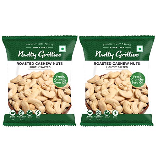 Image of Nutty Gritties Roasted Cashews, Lightly Salted (Pack of 2-21g Each), 42g