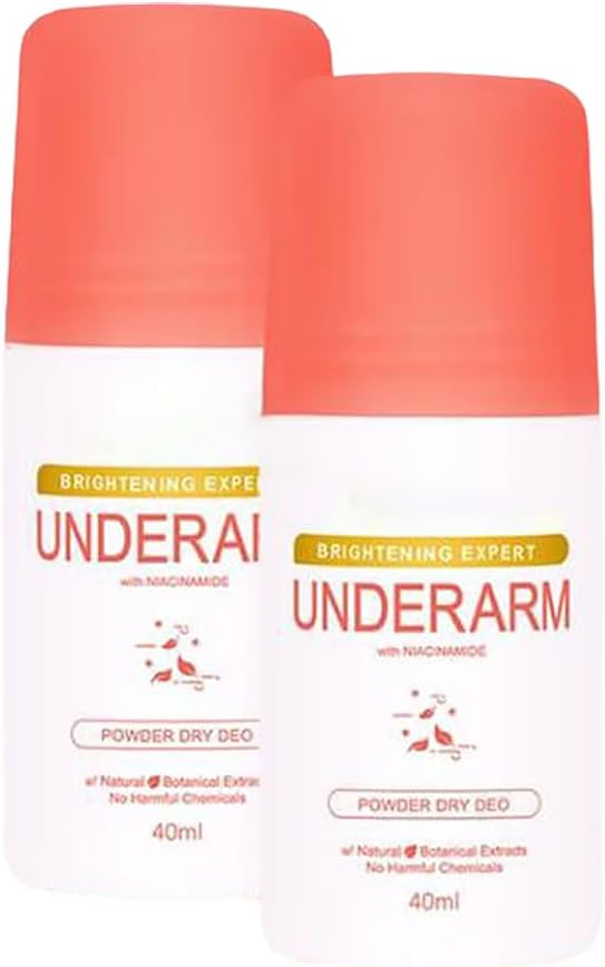 2 Packs Organic Skin Underarm Powder Dry Deo 40ml