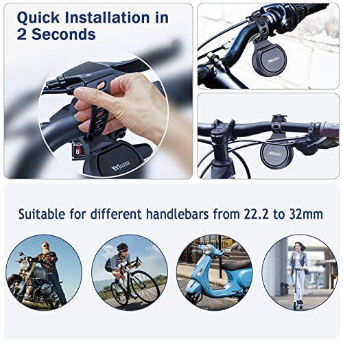 Bike Horn With Alarm, Willtill Anti-Theft Electric Bicycle Bell For Adults Kids, 80~130Db Adjustable Loud Bicycle Ring Bell For Bike Handlebars, Super Cycle Horn For Road Bike Mountain Bike Scooter #TOP3