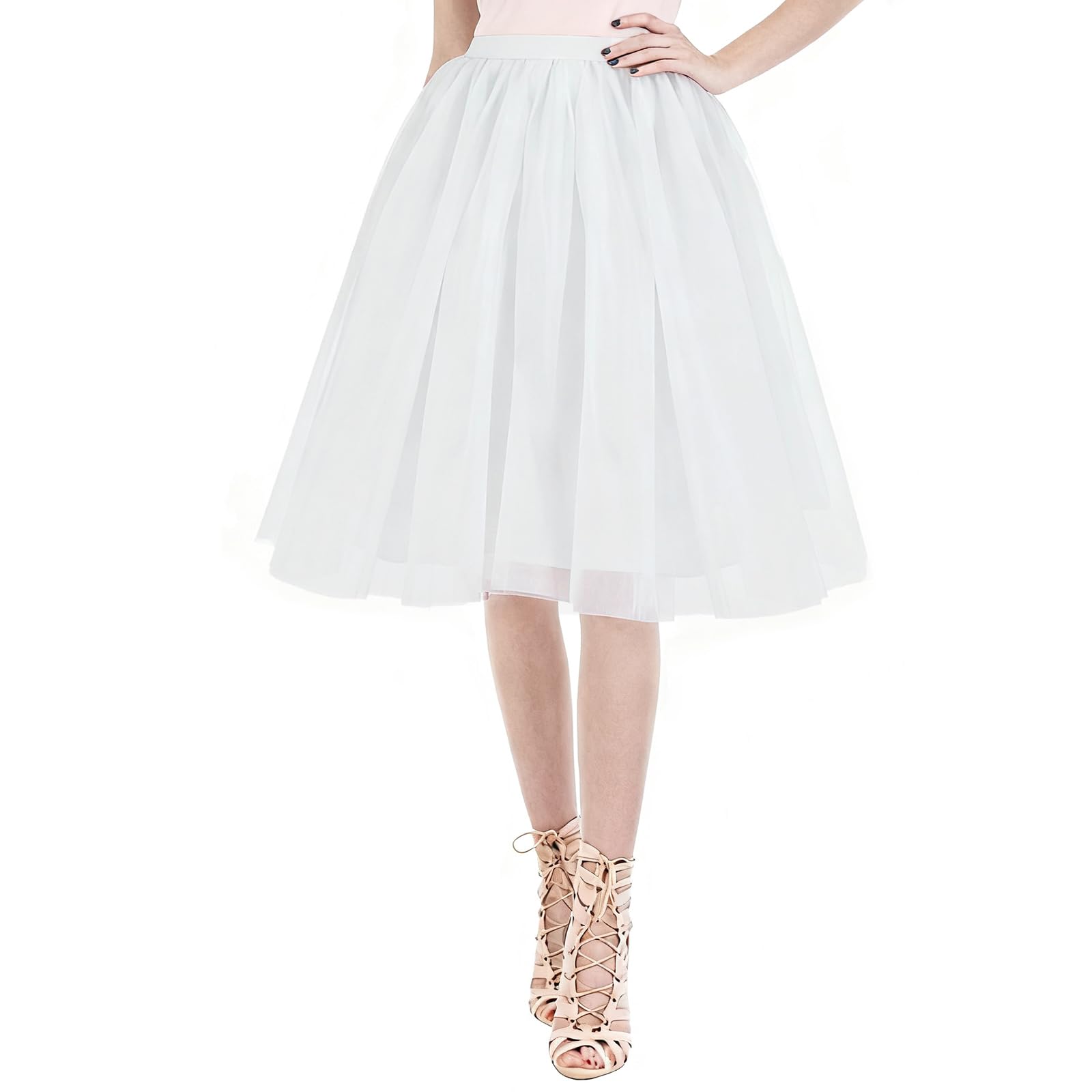 AUYAO Damen Tutu Klassisch Rock Ballett Tüllrock Petticoat Unterrock Tütü Rock Tutu Röcke Tüll mit Bogen 50er Ballet Elastisch Tanzrock Tanzkleid Ballkleid Karneval Kostüme Tanzen Mädchen Tanzröcke