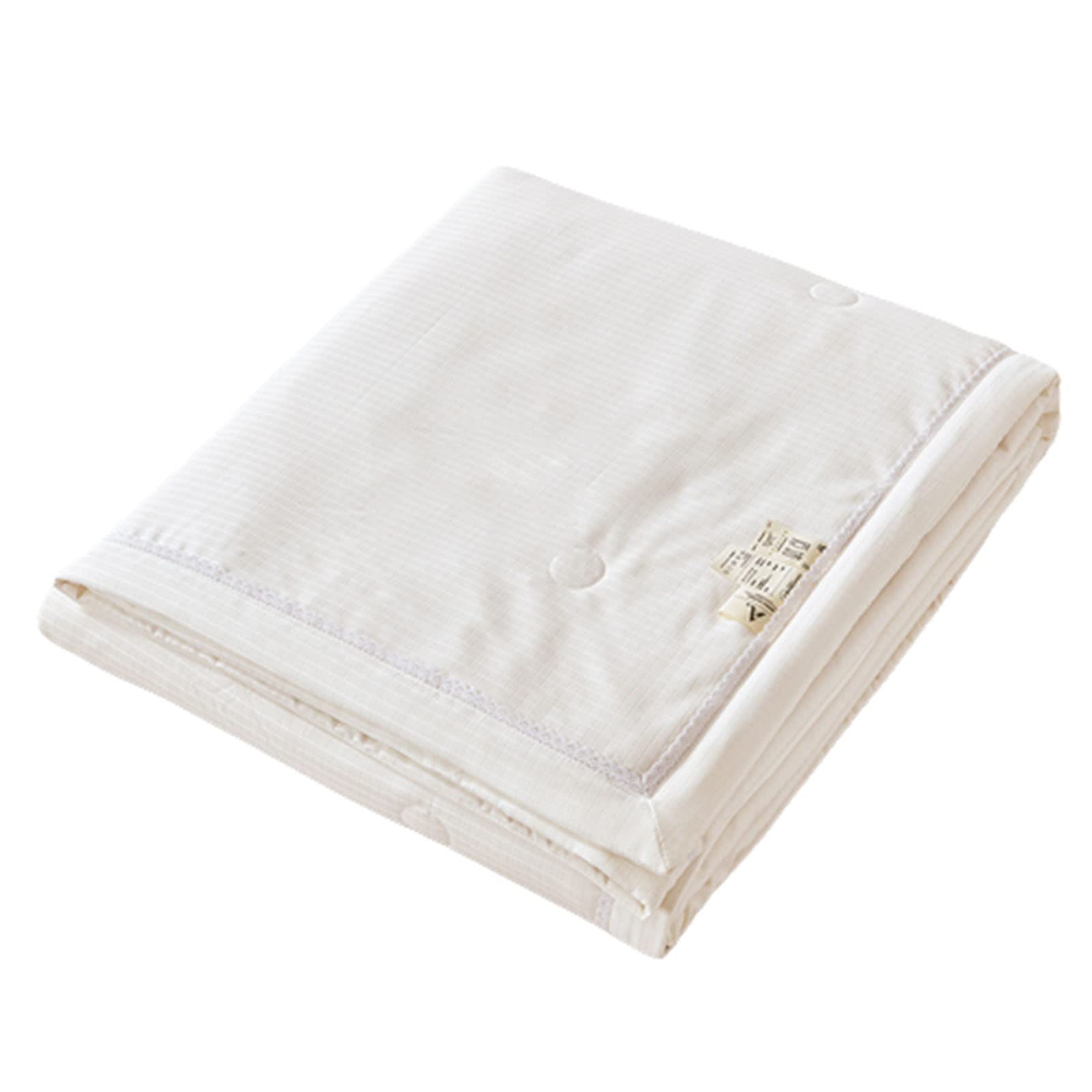JUSHZ Coperta Pile Matrimoniale Singolo Divano Scaldaletto Copertina Trapunta Fresca Estiva Fibra di Soia Uso in Camera con Aria Condizionata Primavera Autunno Regalo (White,200x230cm)