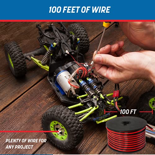 Gs Power 16 Gauge Wire (16 Awg) - 100 Foot, Pure Copper, Stranded Electrical Wiring For Speaker, Automotive, Trailer, Stereo And Home Theater Applications - Red/Black #TOP4