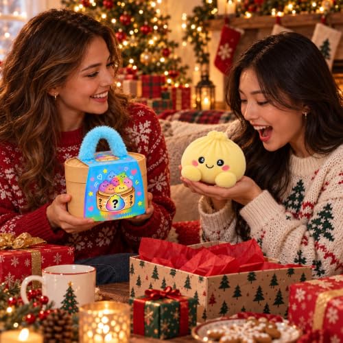 Jumbo Dumpling Plush Pillow Stuffed Bun with Steamer Party Favors,Purple - image 4