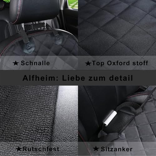 Alfheim Haustier Autositzbezug für Vordersitz – Robuster Schutz mit Rutschfester Gummibasis & Verstellbarem Sicherheitsg
