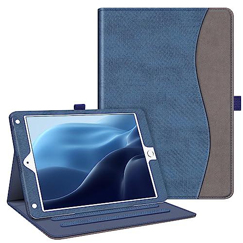 Fintie Case for iPad 6th / 5th Generation (2018 2017 Model, 9.7 Inch), iPad Air 2 / Air 1 (9.7 Inch) - [Corner Protection] Multi-Angle Viewing Stand Cover with Pocket, Denim Indigo by FINTIE - Used condition - US$9.11