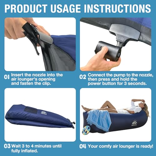 WEKAPO Portable Electric Air Pump & Nozzle Set for Air Loungers - image 4