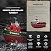 Weendiypty RC Boat, 1/72 2.4Ghz RC Tugboat for Pools and Lakes, High-Speed Remote Control Boat Ship with Low Battery Reminder Boats Water Toys - RTR Version (Black+Red)