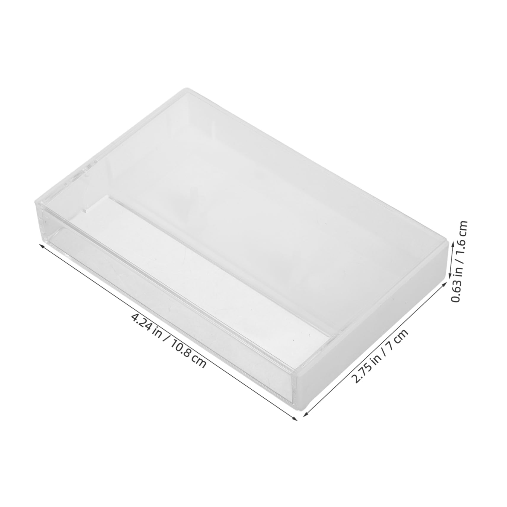 Luxshiny 10Pcs Audio Cassette Tape Storage Box Clear Plastic Protective Cases for Organizing Cassettes and Valuables Material with Smooth Finish