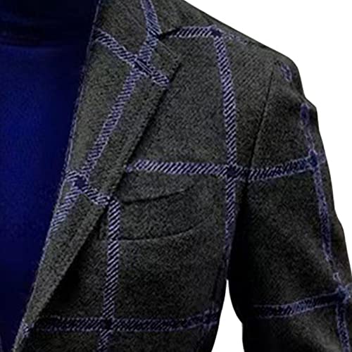 JEsilunmaMY Mens Plaid 2 Button Blazer Jacket Slim Fit Lapel Wool Suit Coat with Pocket Fall Winter Business Casual Overcoat3
