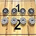 TORPSPORTS Shuffleboard Pucks, Mini Shuffleboard Puck Set, 58MM Shuffleboard Pucks Equipment for Family Fun Home Game Black&Grey
