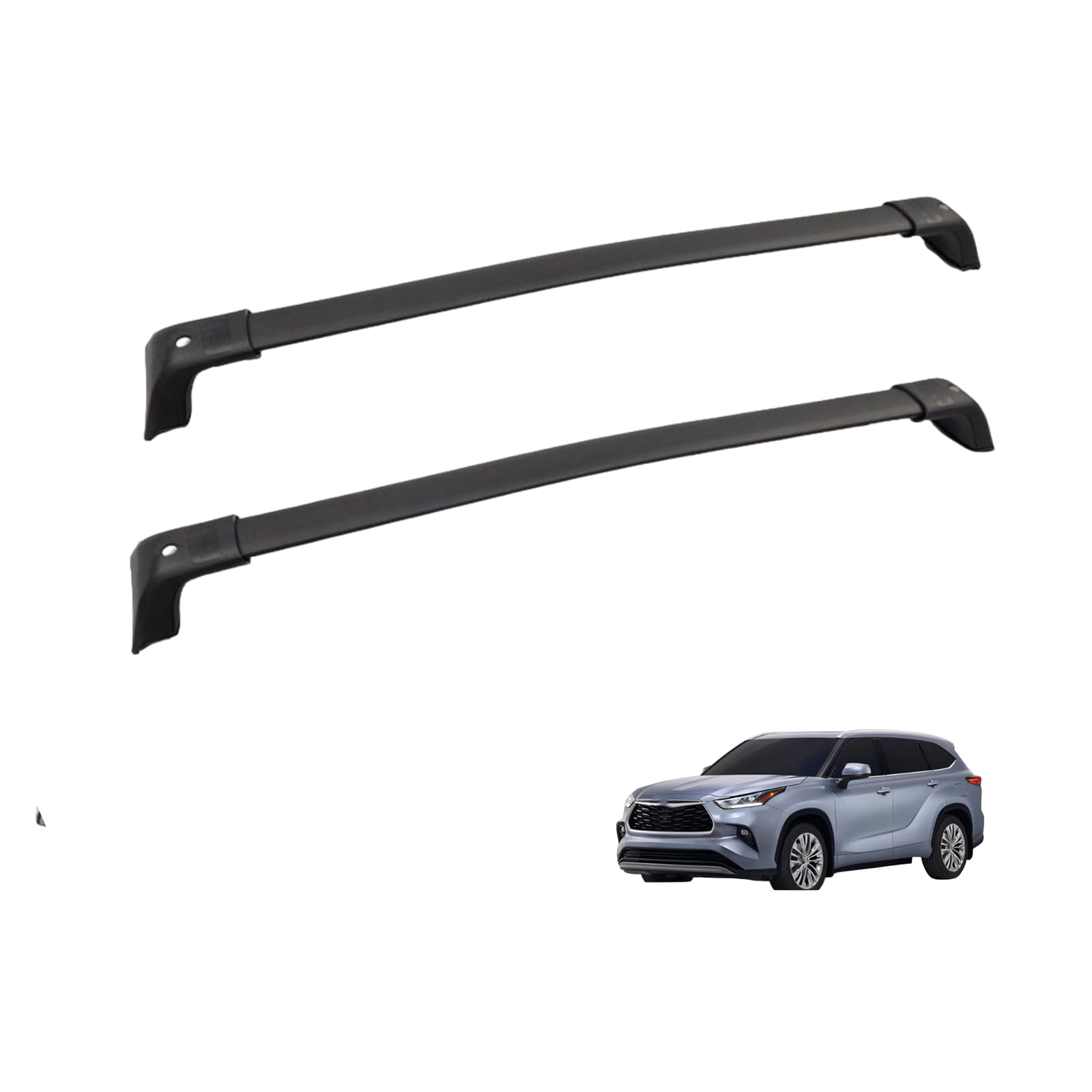 Barras de techo para Toyota Highlander 2020-2022 de aluminio con llaves
