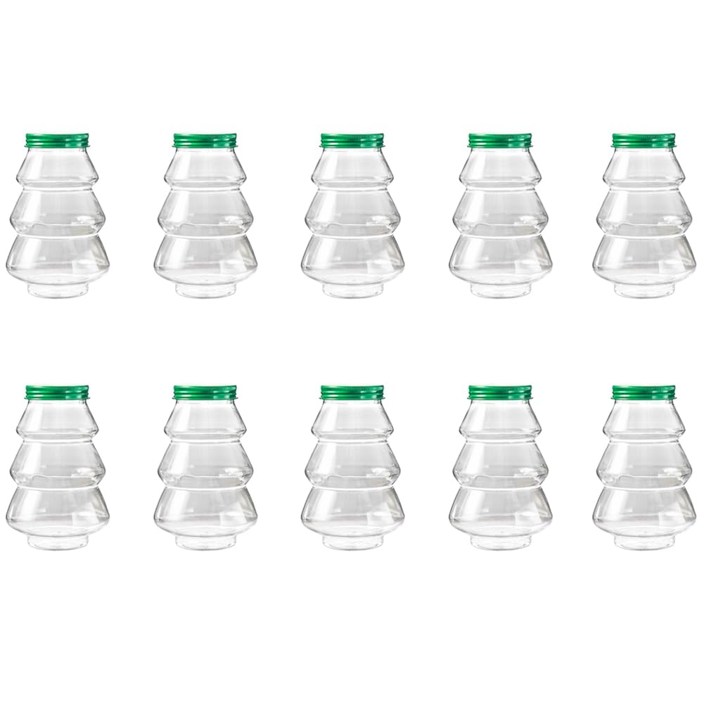 CTRLZS Christmas Tree Candy Jar Children'S Gift DIY Gift Candy Biscuit Snack New Year Decoration Box Green Cover