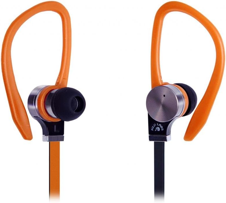 FujiLabs Sonique SQ306 Premium Beryllium Driver in-Ear Headphones (Black with Orange Highlights)