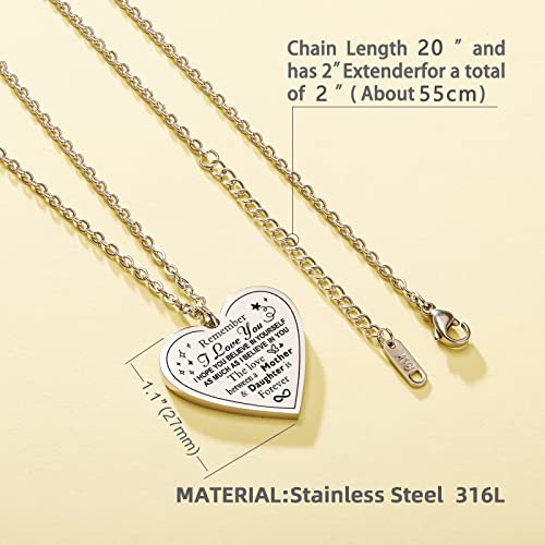 Hofoya Mother And Daughter Necklace Famliy Gifts,Mother's Day Valentines Birthday Gift For Daughter Or Mom -The Love Between Mother And Daughter Is Forever. #TOP3