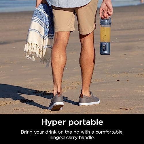 Ninja Blast Portable Blender, Cordless, 18oz. Vessel, Personal Blender for Shakes & Smoothies, BPA Free, Leakproof Lid & Sip Spout, USB-C Rechargeable, Dishwasher Safe Parts, Denim Blue, BC151NVC by Ninja - Image 5