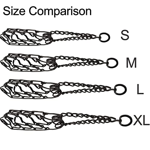 Real Fancy Dog Prong Collar Training Choke Chain Adjustable Pinch Collar Links With Comfort Rubber Tips And Quick Release Snap Buckle For Small Medium Large Dogs(Black-L) #TOP6