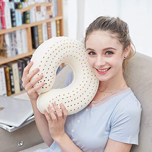 XOSHX Coche Viaje Cuello Almohada Memoria Látex Almohada Occipital Almohada Vértebra Cervical