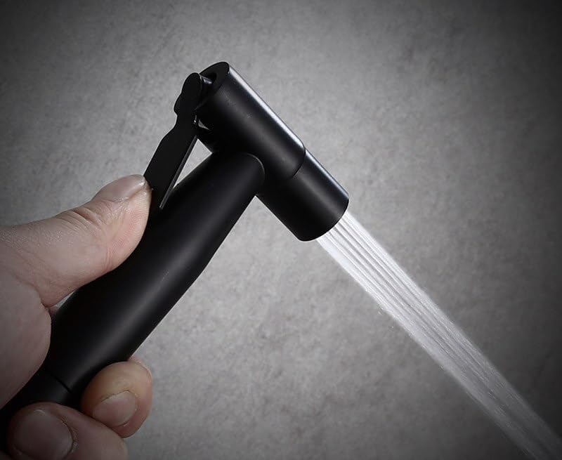 Bidet Mixer Faucet Black Brass Bathroom Shower Taps Bidet Toilet Sprayer Bidet Toilet Washer Mixer Muslim Shower Ducha Higienica, Burgundy