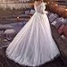BIRENEROBE Elegant V-Neck Wedding Dresses Plus Size Lace Long Sleeve Women Tulle Bridal Gown Sweep Train Ivory 24W