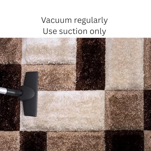 Image of 1.5x3 feet Soft Runner Rug for Living Room and Bedroom, Modern Indoor Floor Carpet with Non-Slip Backing, Comfortable Home Decor Rug, Easy Clean & Durable- (3D Coffee B, Rectangular)