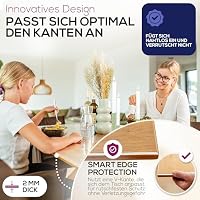 BEAUTEX Tischdecke transparent 2 mm glasklar V-Kante Rechteckig 90x160 – Ansicht 3