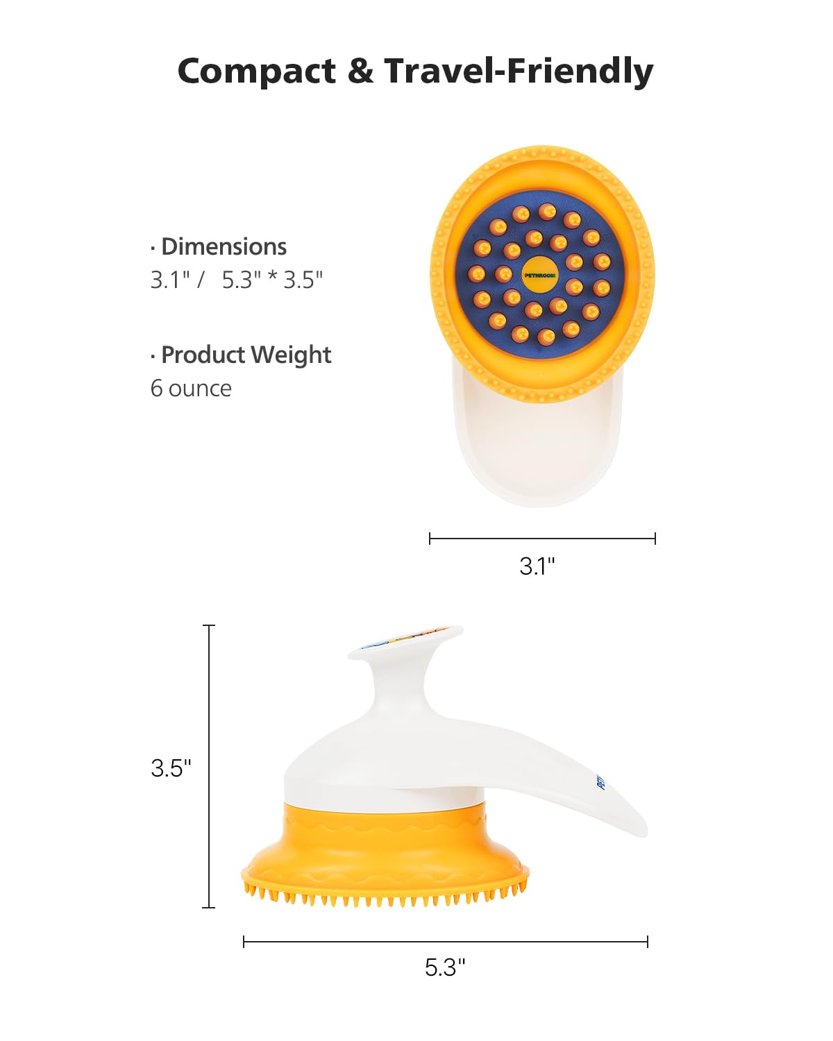[PETHROOM] Cepillo curativo | Herramienta de aseo de silicona calmante | Cepillos suaves para gatos | Desenredante suave para perros