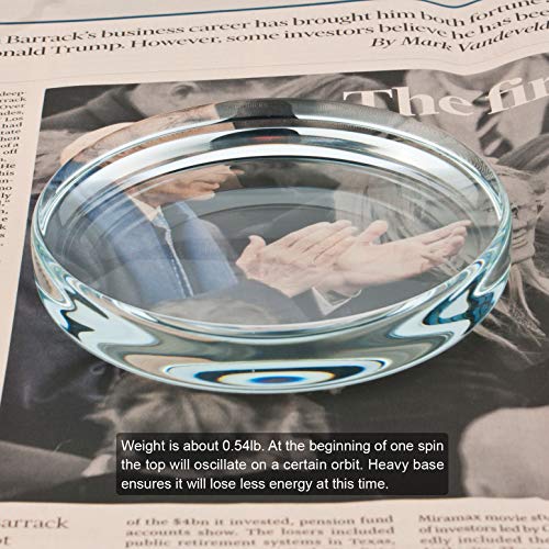 DjuiinoStar 10cm Spinning Top Base, -30cm Focal Length, Edge Polished, 3.93" Large Gyroscope Station (Help to Prolong Your Average Spinning Time Greatly), DSTB-1004