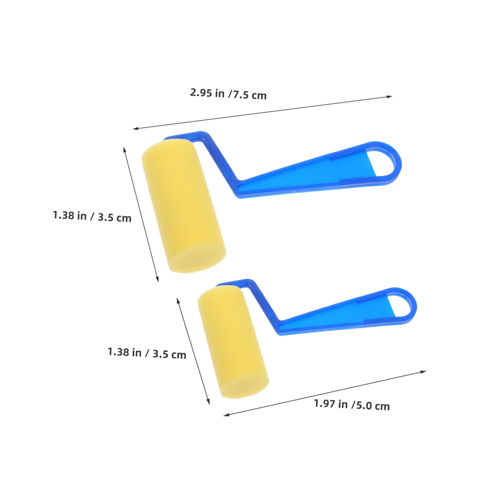 ULTECHNOVO 20 Piezas Kit de Rodillos de Esponja para Pintura Infantil Pinceles para Graffiti y Manualidades Herramientas Reutilizables para Proyectos DIY y Decoración Fomenta Habilidades