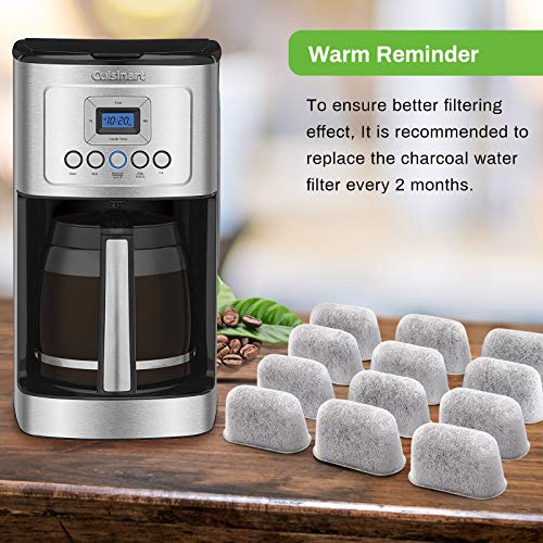 12 Packs Cuisinart Coffee Maker Charcoal Filters Replacement, Compatible With All Cuisinart Coffee Makers Charcoal Water Filters, Removes Chlorine, Odors, And Other Impurities From Water #TOP4