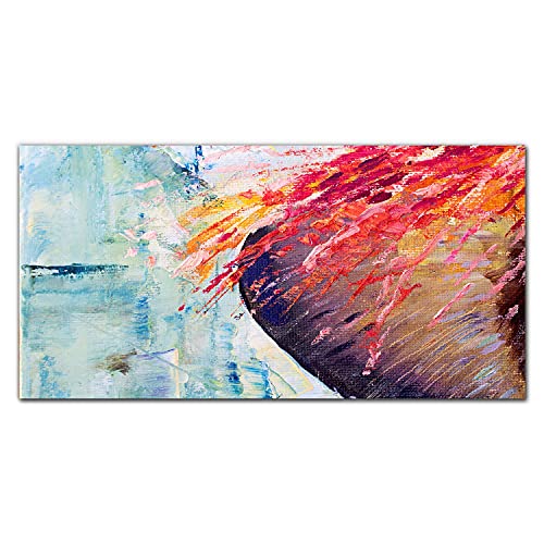 Tableau en verre acrylique 100x50cm : la solution murale anti-humidité au design abstrait