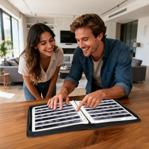 35mm Film Negative Sleeves Storage Kit, 50 Pack 7x6 Acid-Free Archival Pages & Binder Box - Holds 2100 Frames for 35mm/135 Film Collect & Organization - Thumbnail 2