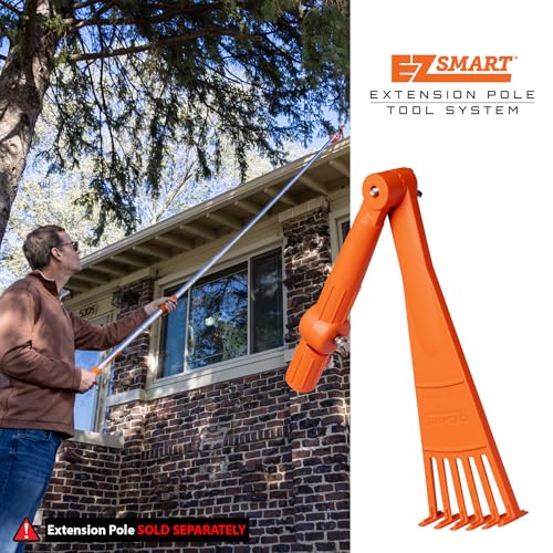 Mini Rake, Great for Removing Leaves and Branches from Roofs, gutters and Other Out-of-Reach Areas Where Debris accumulates.