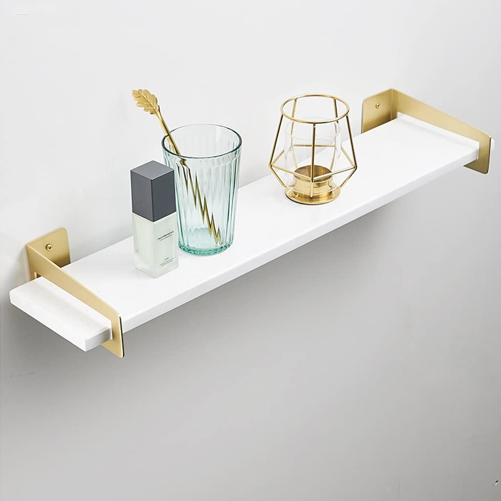 BAHELS Shower Caddy Brass Marble Bathroom Shelf Nordic Wall-Mounted Bathroom Shelf Wall Shelf Storage Rack Bathroom Organizer Color