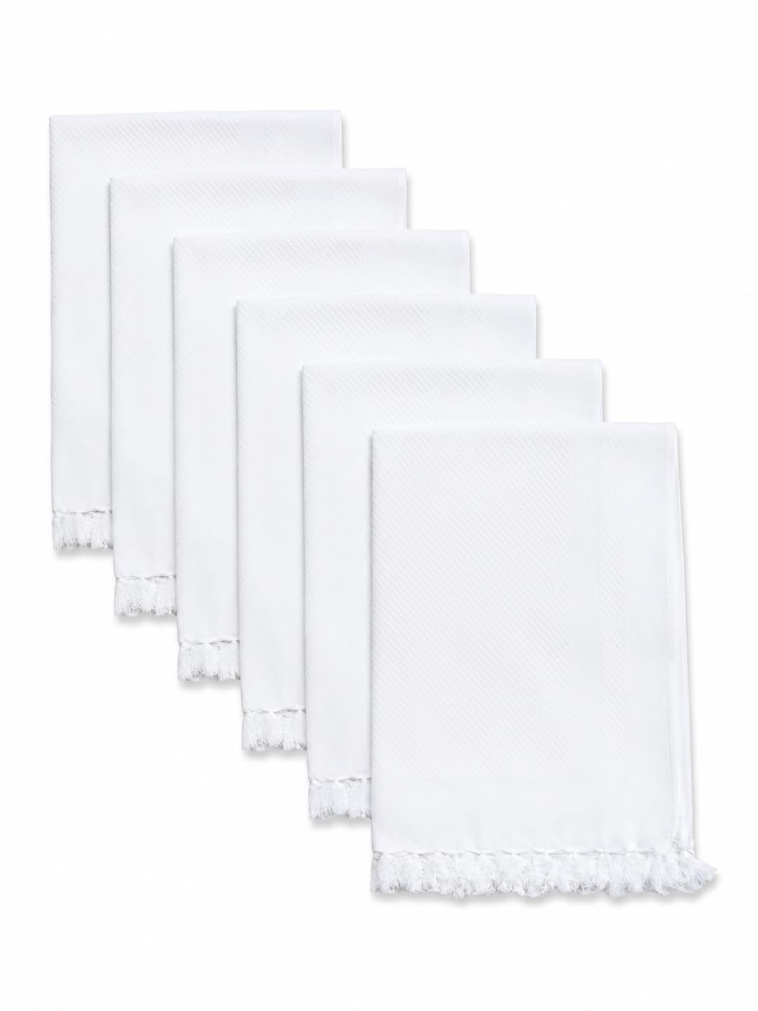 100% Pure Cotton White Non Terry Hand, Face Towels | Thin Ultra Soft & Quick Absorbent 38x60 cm / 14x22 Inches Size - Multi Purpose Use Napkins-picture-27