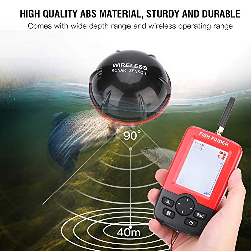 100 Mt ABS Fish Finder Wireless Sonar Sensor Echolot für Nachtfischen Wasserreservoir