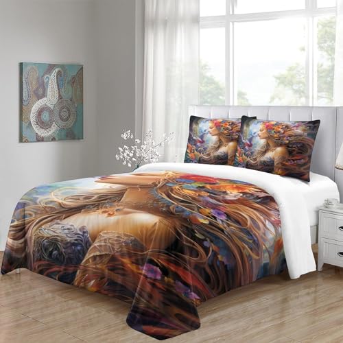 Housse de couette papillon 3D 200x200 parure lit microfibre - 6
