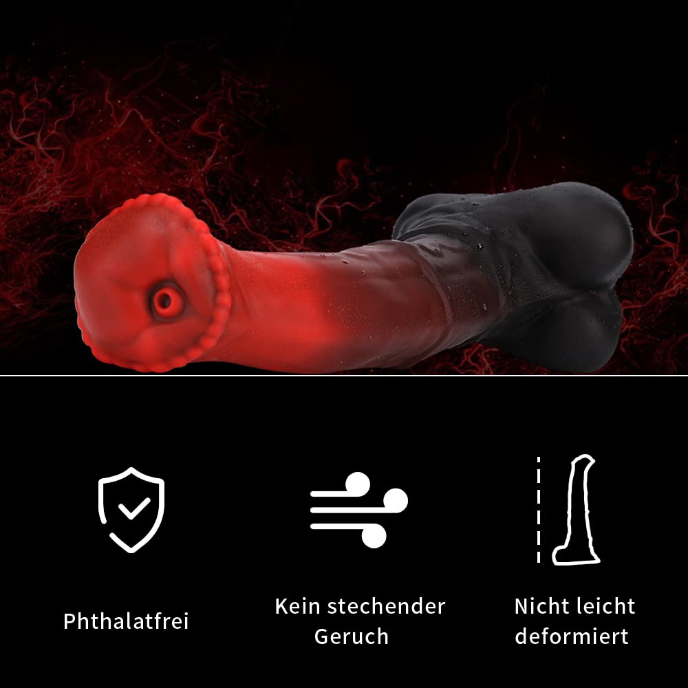 Nothosaur Conola con tubo per sperma, plug anale in silicone, butt plug per principianti ed esperti, taglia L (lunghezza 30 cm)
