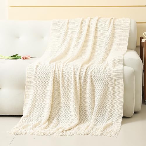 Couverture canapé bohème texturée au design géométrique simple - 2
