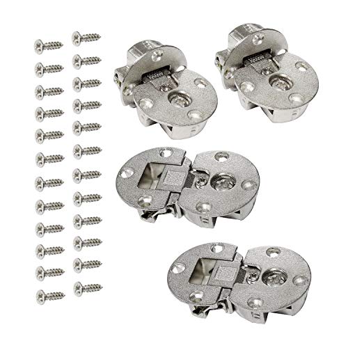 Likerainy 90 Degree 3D Adjustable Flap Lid Concealed Hinge 35Mm For Furniture Gate Cabinet Door Folding Holder Nickel-Plated Furniture Fittings Cupboard Wardrobe Hinges Pack Of 4 #TOP3