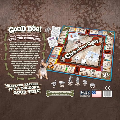 Chihuahua-Opoly juego de mesa familiar edición estándar miniatura 5