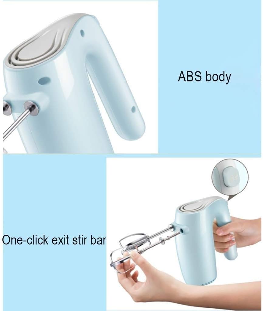 Hand Mixer Twisting Handheld Food Mixer Rechargeable Hand Blender Battery Operated Egg Beater - Blue