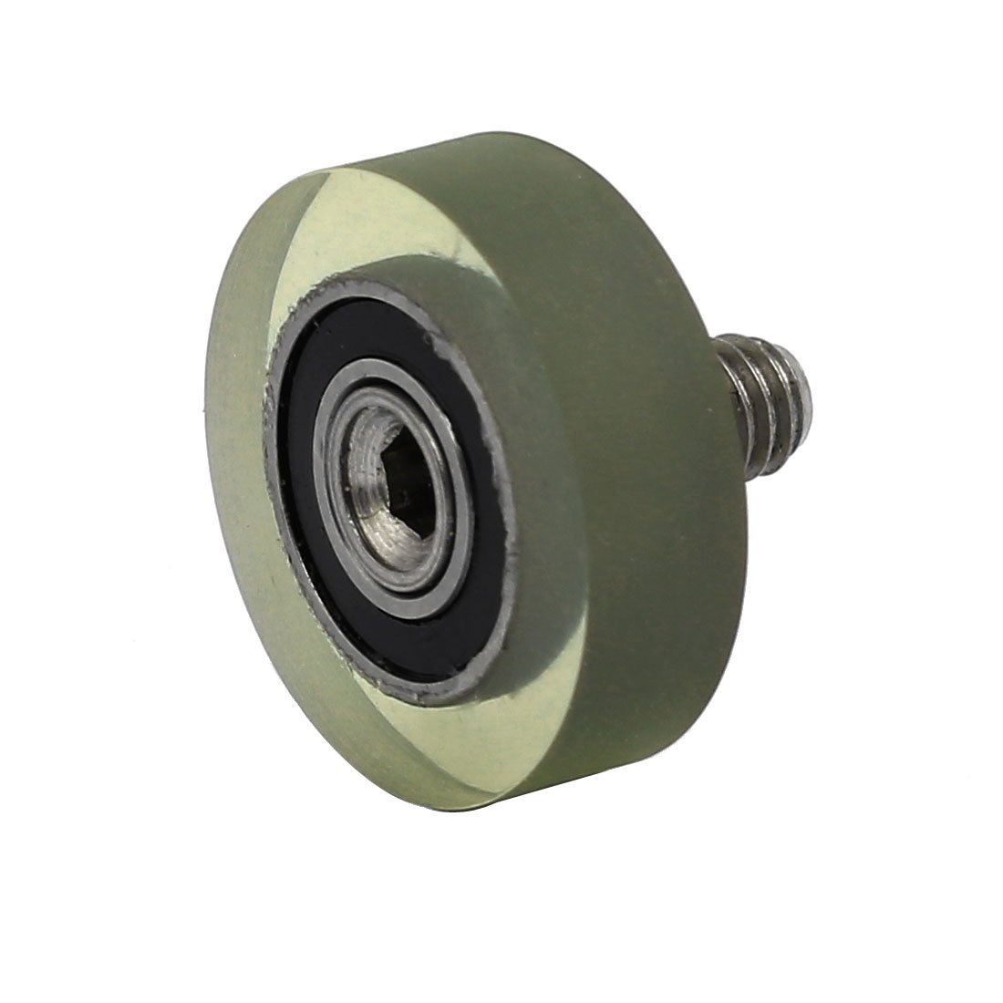 Aexit 2pcs M4 Material handling x 6mm Thread F Type Idler Bearing Pulley 5mm x 16mm x 5mm Model:94as41qo221