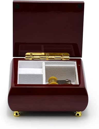 Miniatura 3 de Caja de joyería musical de palisandro de diseño simple de palisandro atractivo, muchas canciones para elegir, bailarina