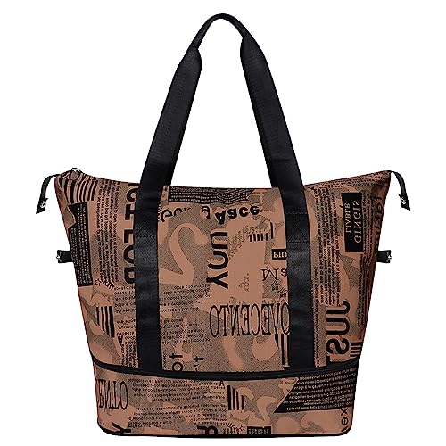 HUA ANGEL Women Travel Duffel Bag Lightweight Sport Gym Bag Waterproof Weekend Overnight Bag with Wet and Dry Separation Pocket for Travel Gym Training Yoga Fitness Swimming